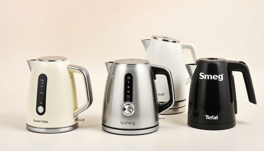 Collection of best kettles for vegetarians in modern design.