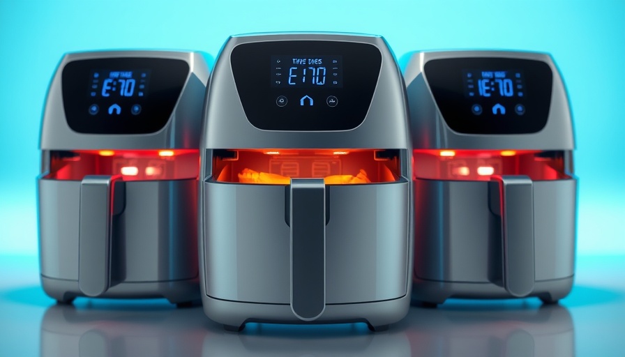 Top air fryer models with digital displays.