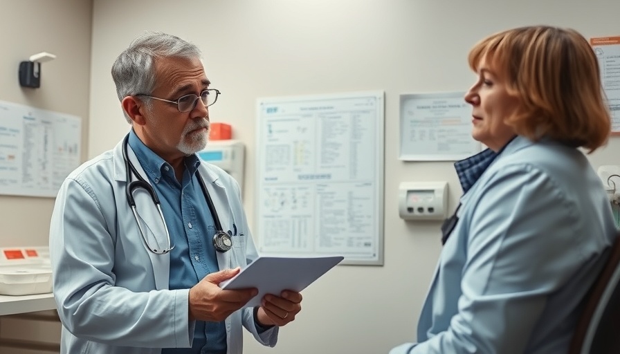Doctor consulting with patient about coeliac disease diagnosis.