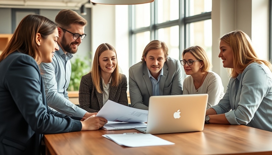 Employees receiving pension guidance in a modern office setting.