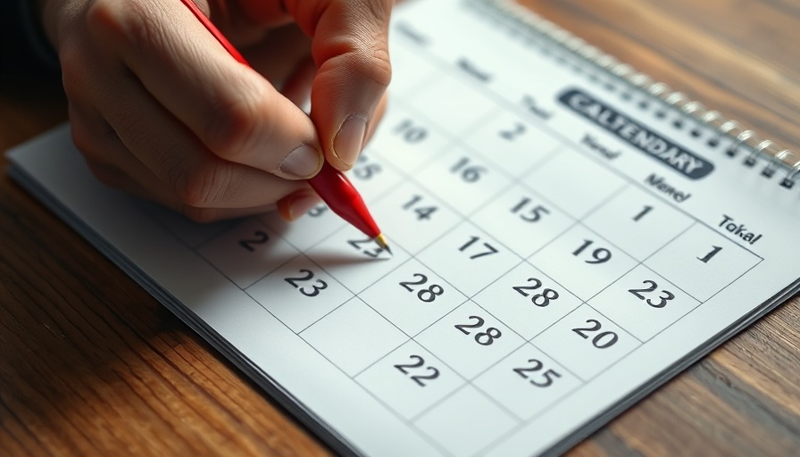 Hand marking dates on a calendar, irregular resignation consequences concept.
