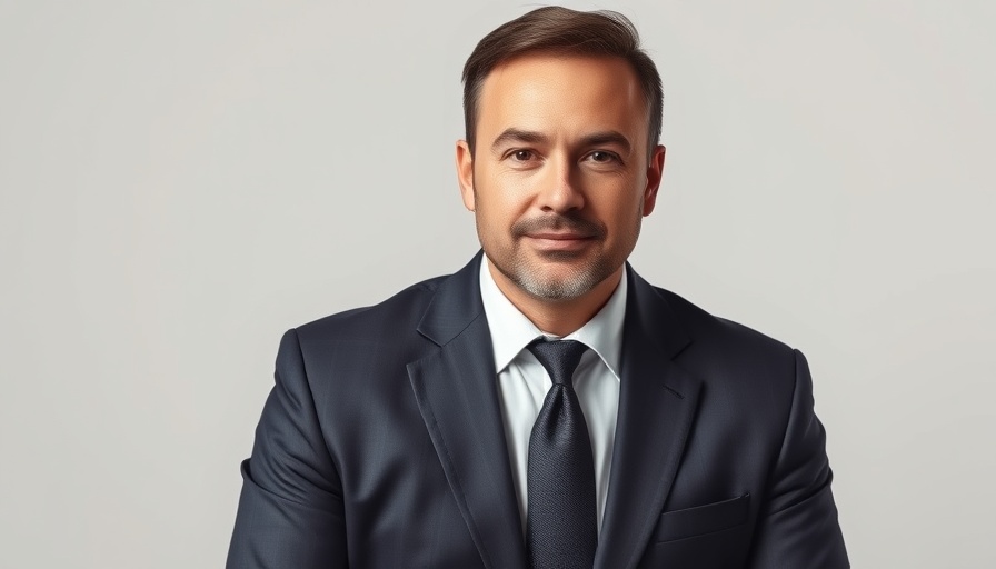 Professional portrait of a man in a suit, related to AI Augmentation Imperative.