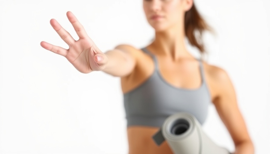 Athletic woman holding yoga mat, promoting get summer fit.