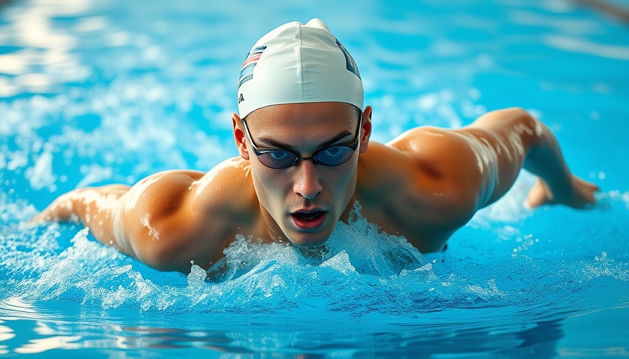 Athletic swimmer performing freestyle stroke, showcasing full body workout swimming benefits.