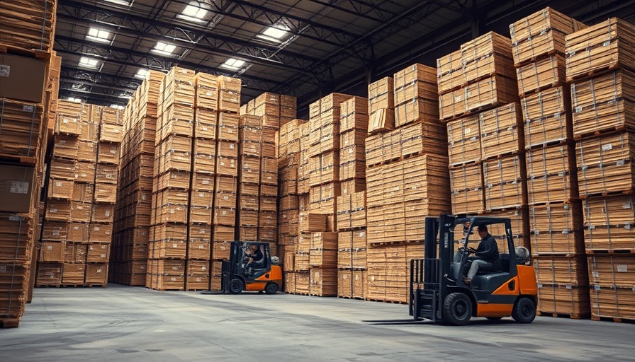 Warehouse safety: forklifts moving cardboard bales efficiently