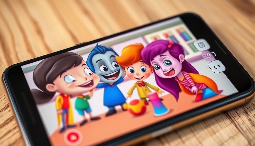 Educational app for kids displayed on smartphone screen.