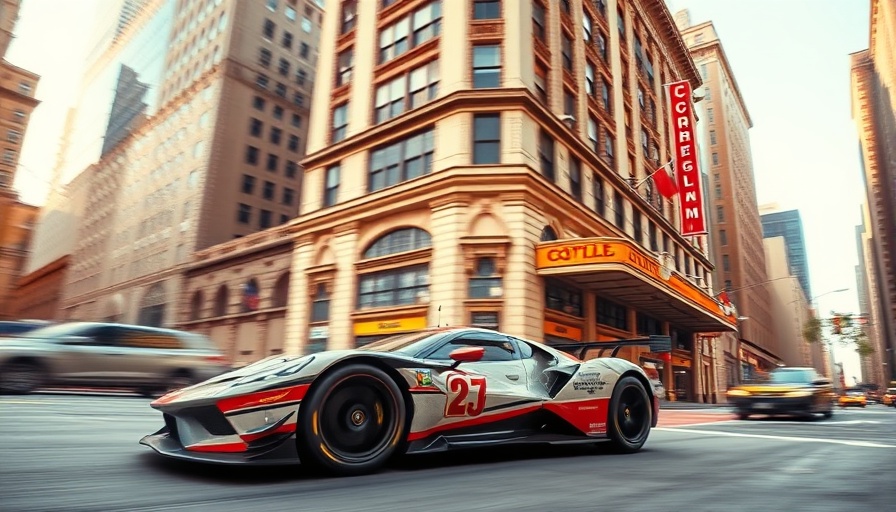 Race car at Chicago NASCAR event near Congress Hotel.
