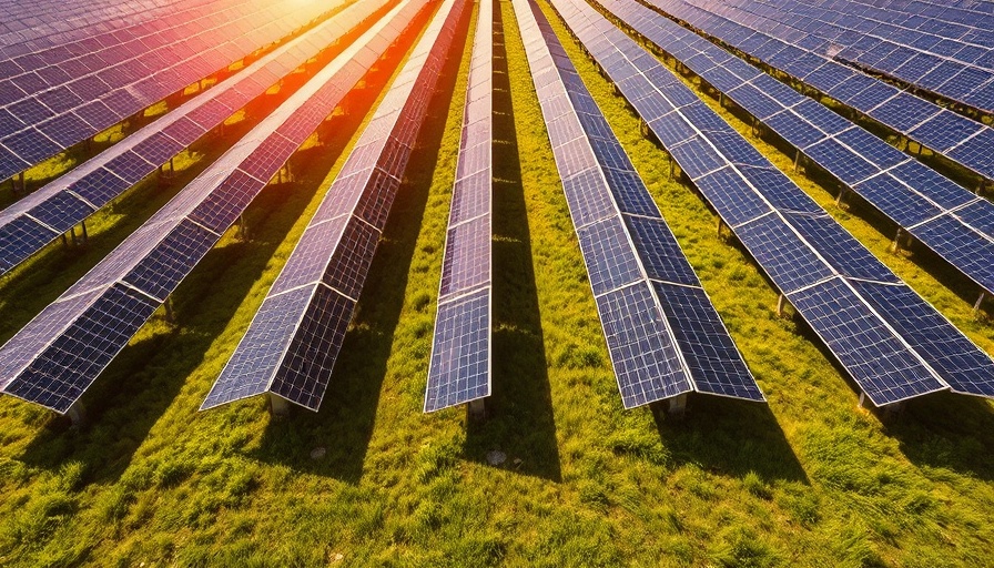 Aerial view of solar panels capturing sunlight, related to negative electricity prices.