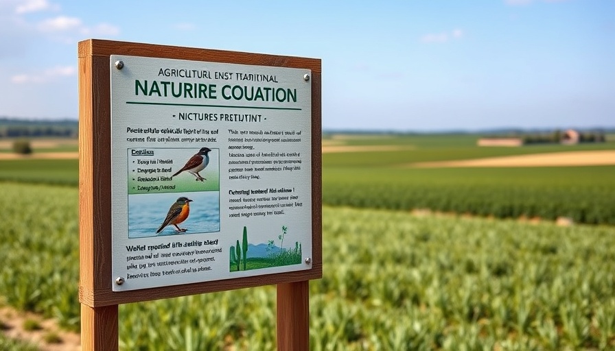 NSC Subsidy Impact on Agriculture: Nature conservation sign in farmland