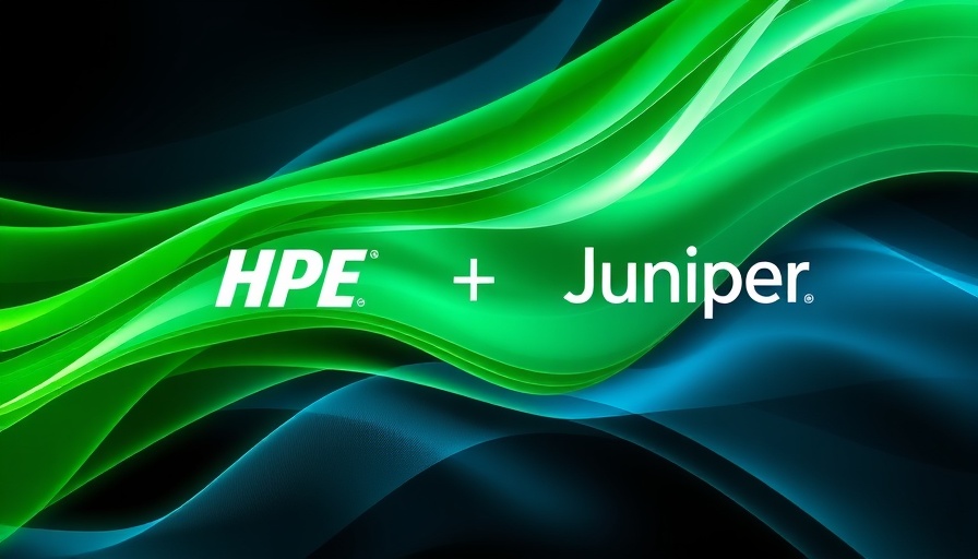 HPE acquisition of Juniper Networks concept with abstract background.