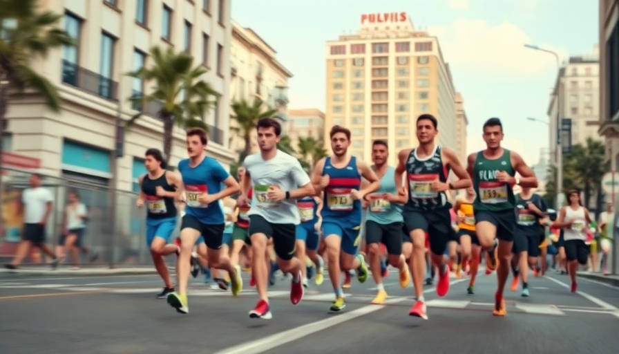 Runners at finish line test jouw wedstrijdniveau, motion blur on street race