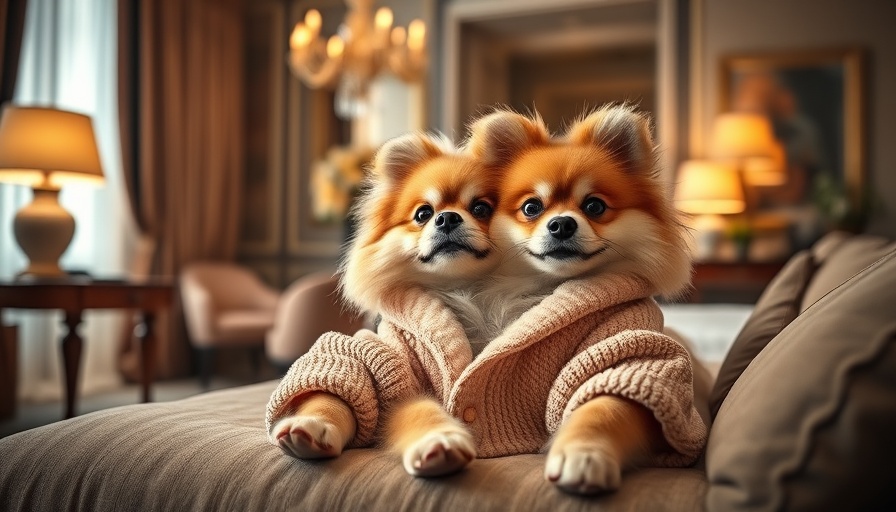 Pet-friendly hotel room with a Pomeranian in the U.S.