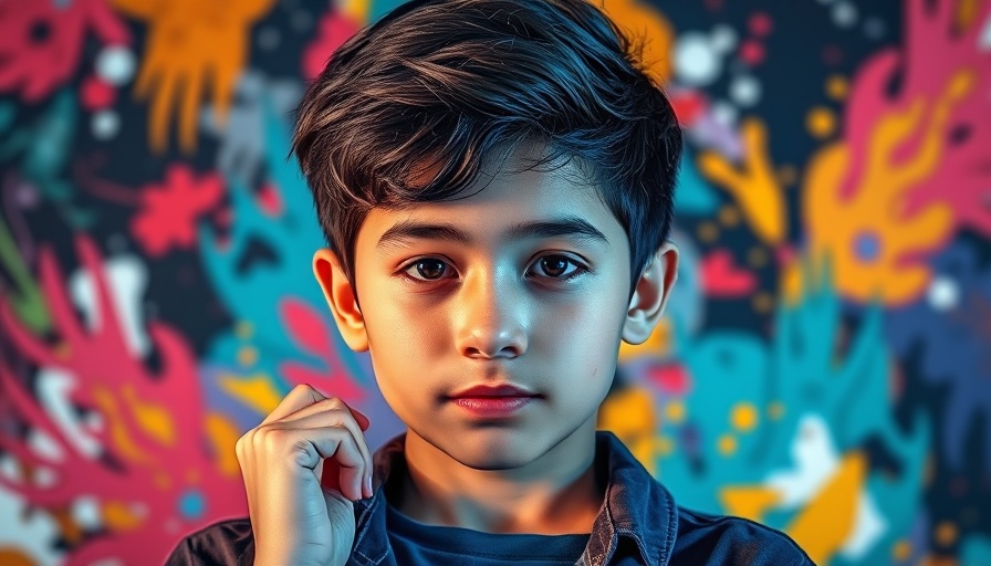 Portrait of a young person against an abstract background, Cluely Cheating Tools.