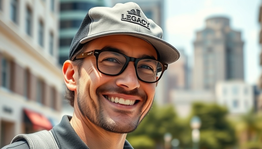 Smiling man with glasses and cap at Chicago event, NASCAR diversity efforts.