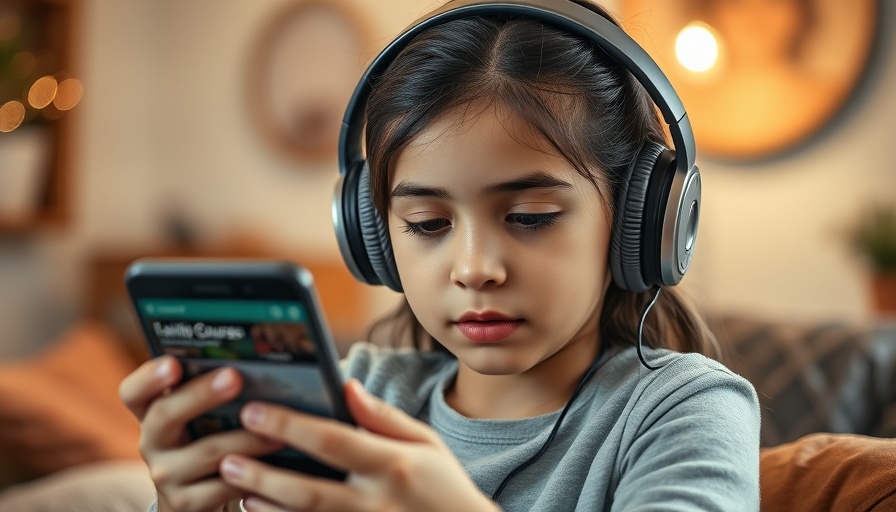 Young girl studying with e-learning app on tablet, cozy setting.