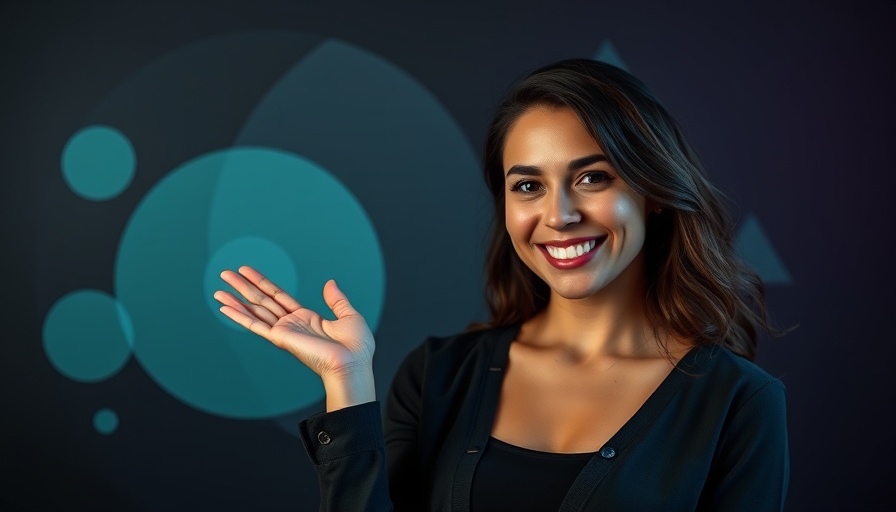 Smiling woman showing abstract design related to Transparent Data Encryption for PostgreSQL.