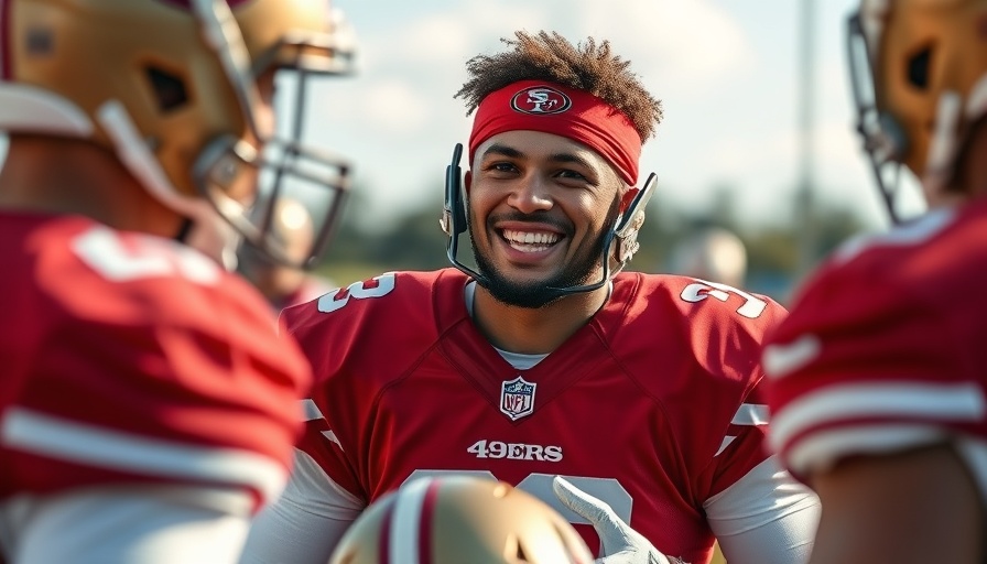 49ers player smiling during practice, 2025 secondary rankings.