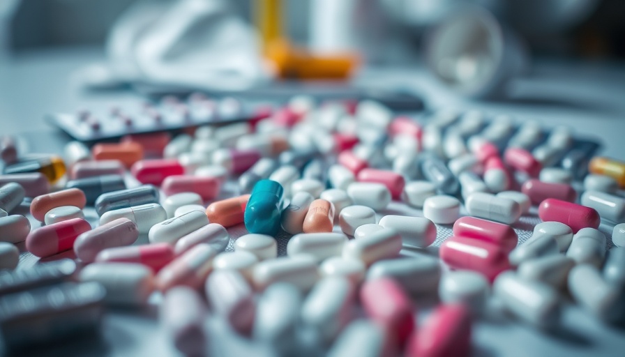 Assorted pills and blister packs at Prime Pharmacy Venlo order termination.
