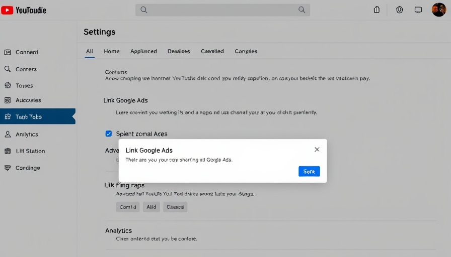 YouTube Studio settings showcasing YouTube data sharing with brands.