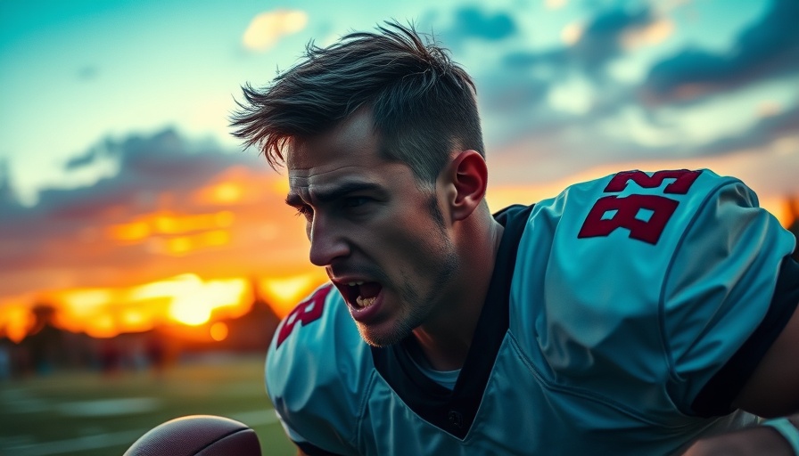 Athlete playing football, highlighting dementia risk in athletes.