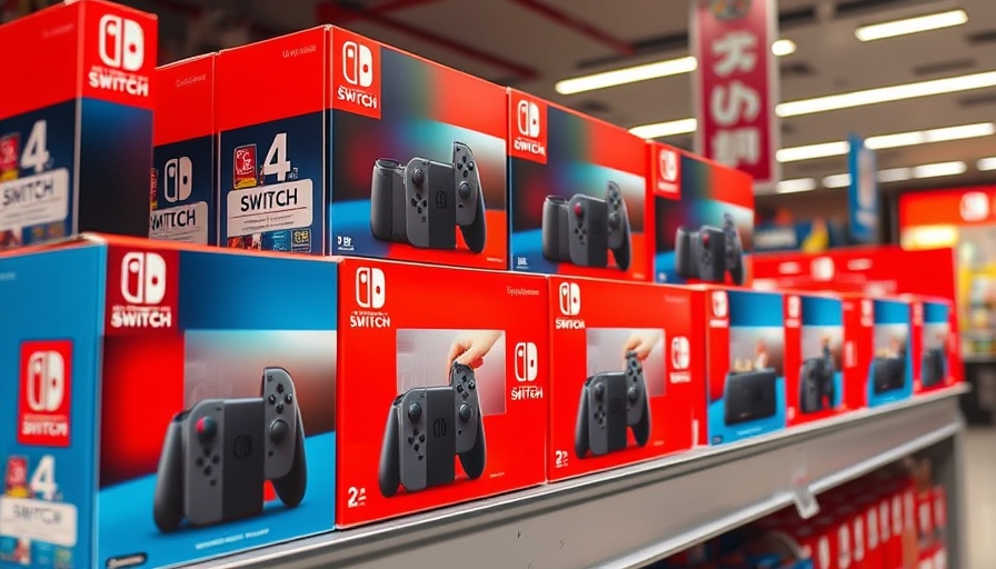 Nintendo Switch 2 boxes displayed on shelf amid ban incident.