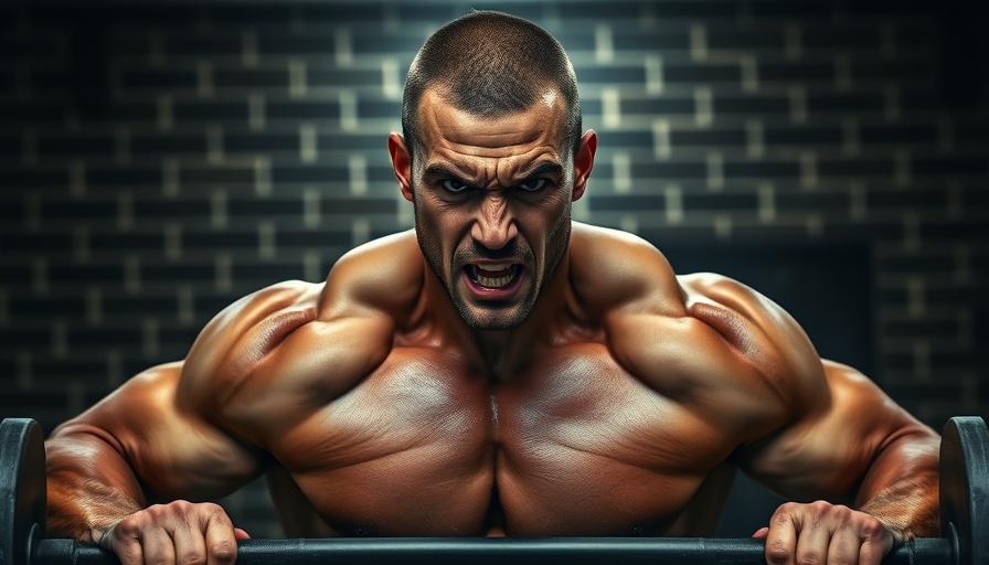 A muscular man intensely focused during a CrossFit workout, symbolizing carbohydrates for CrossFit performance.