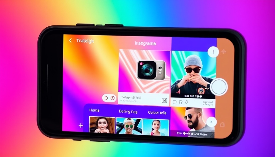Colorful Instagram trial reels interface on mobile.