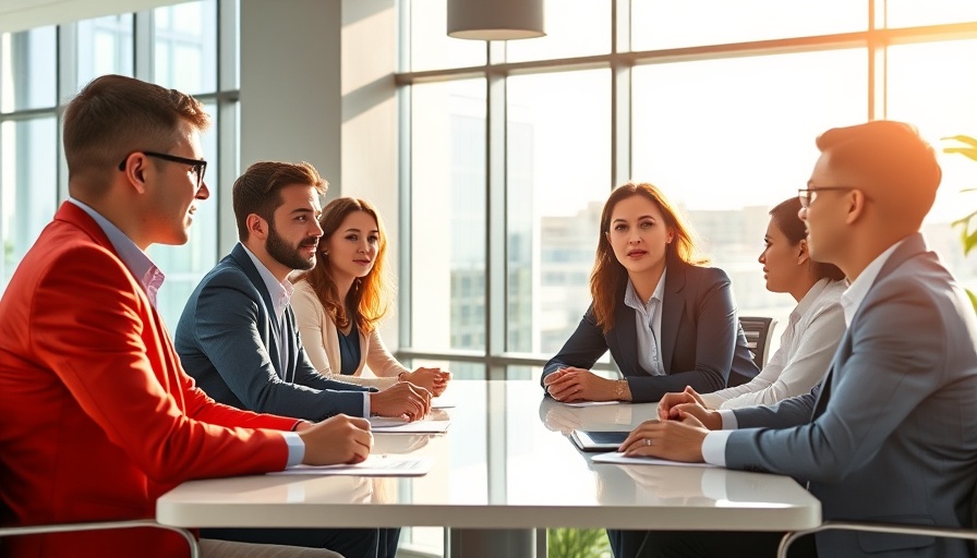 Gen Z professionals in a meeting avoiding management roles, modern office.