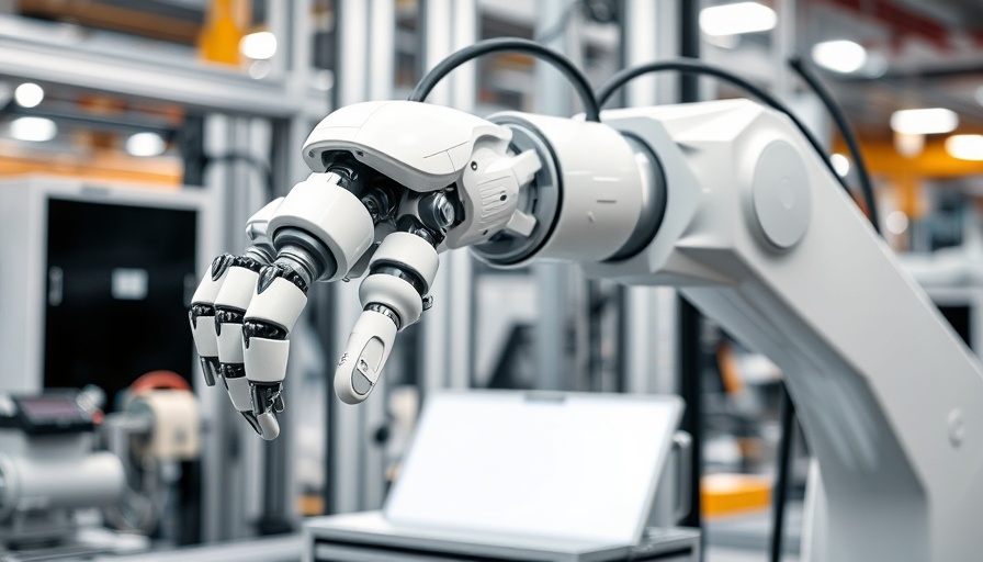 Robotic automation arm in precision manufacturing.