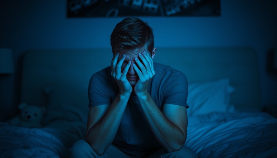 Young man in distress highlighting mental health in the workplace.