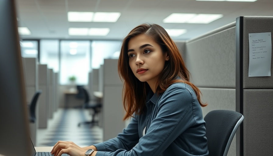 Focused woman at desk pondering work, recover from burnout while working.