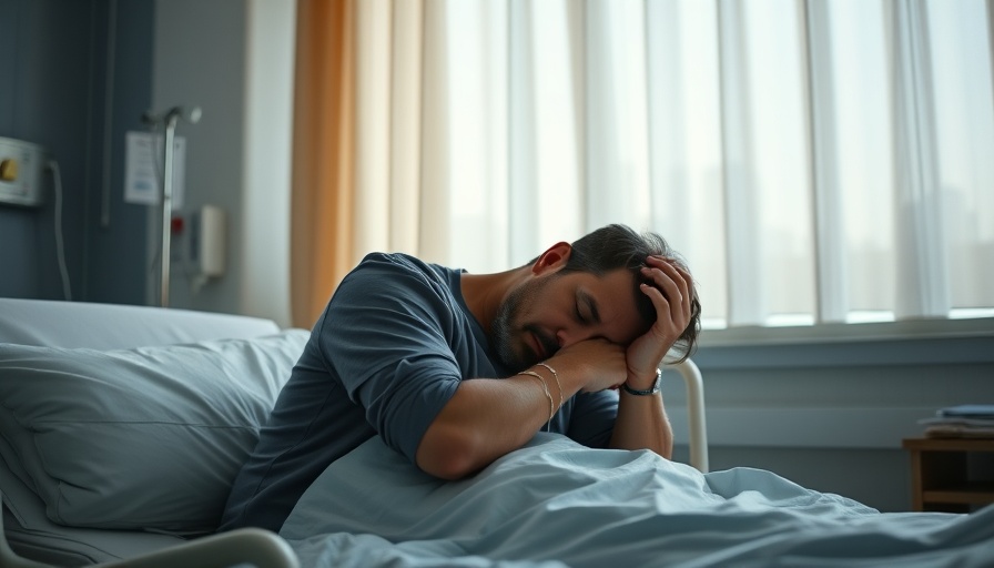 Contemplative person in hospital bed, predict psychosis recovery with AI.