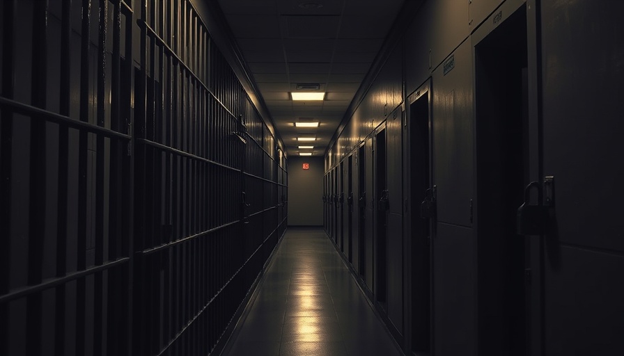 Juvenile justice for bullies: stark jail cell bars in facility.