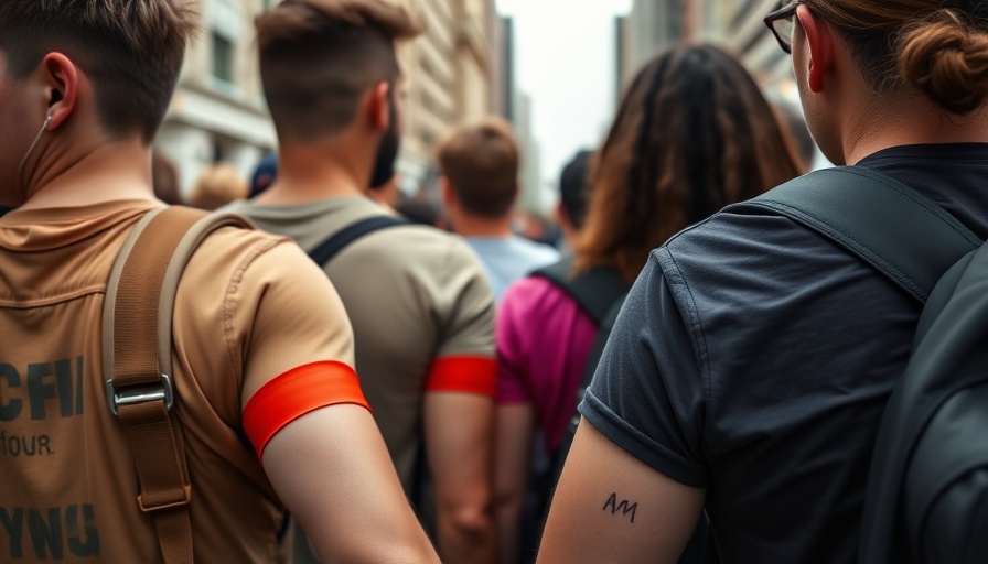 Close-up of protest armbands symbolizing a toxic workplace environment.