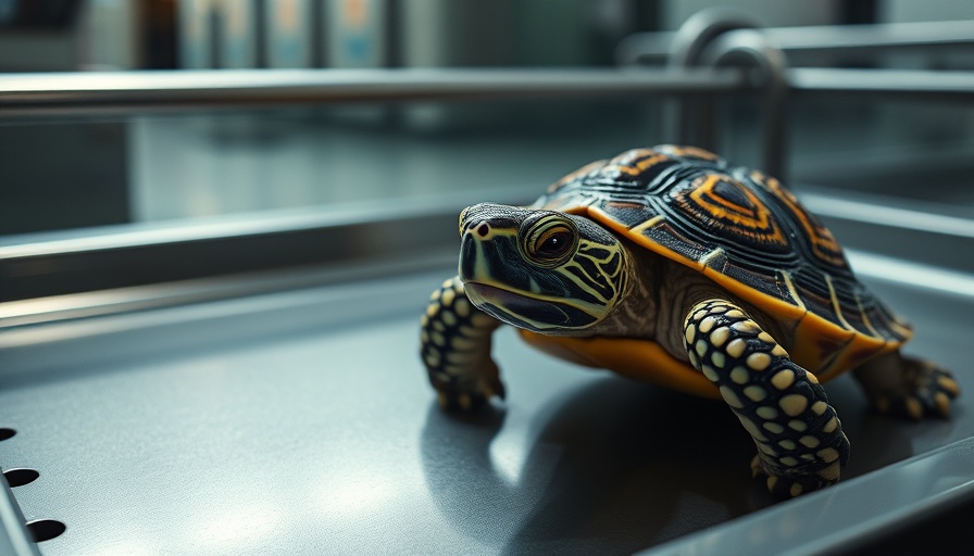 Turtle at airport security illustrating traveling with pets.