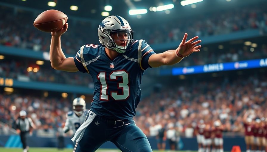 Dynamic action of football player in motion, 2025 Fantasy Football Breakouts.