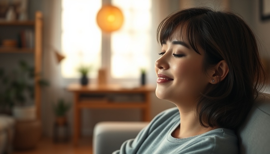 Woman practicing the art of niksen, enjoying serene relaxation.