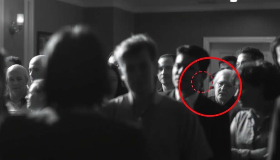 Blurred image highlighting distress in a group setting for bullying awareness.