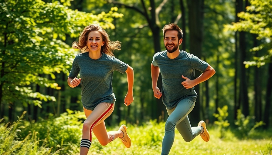 Dynamic runners in forest setting for beginners course