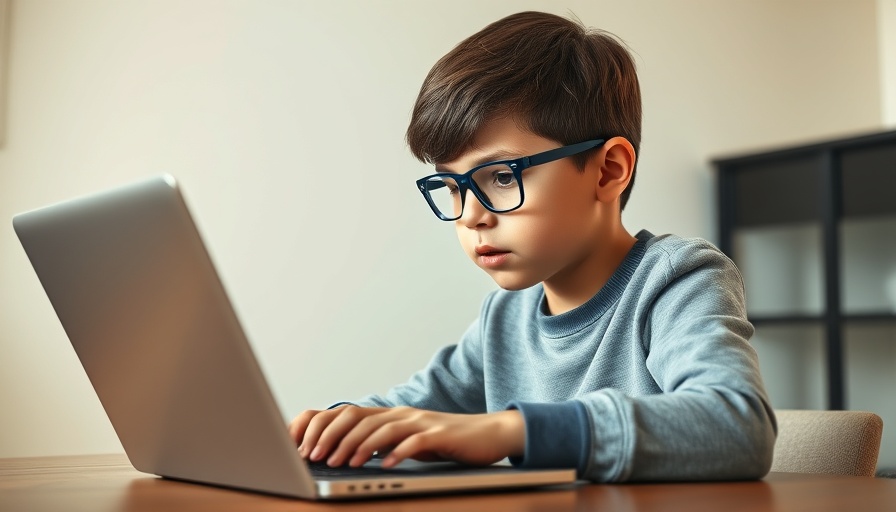 Young boy using laptop exploring EdTech opportunities for children.
