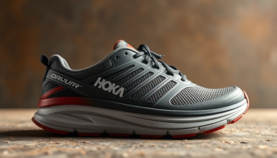 Comfortable HOKA running shoes for seniors, ergonomic design.