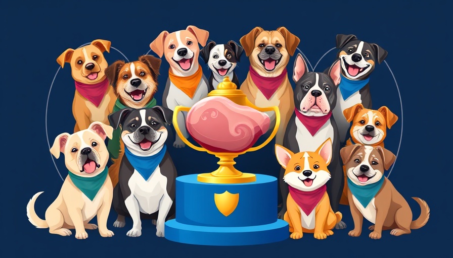 2025 Hambone Award finalists featuring playful pets around a trophy.