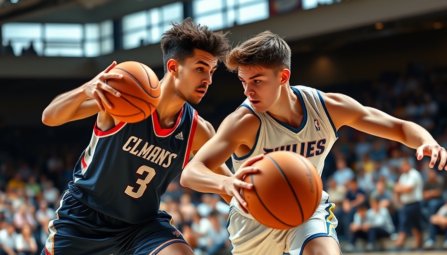 Two players in intense basketball game, possible 2026 NBA Draft deep sleepers.