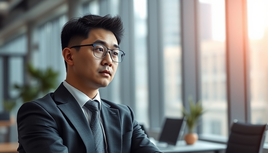 CEO contemplating work-life balance in office setting.