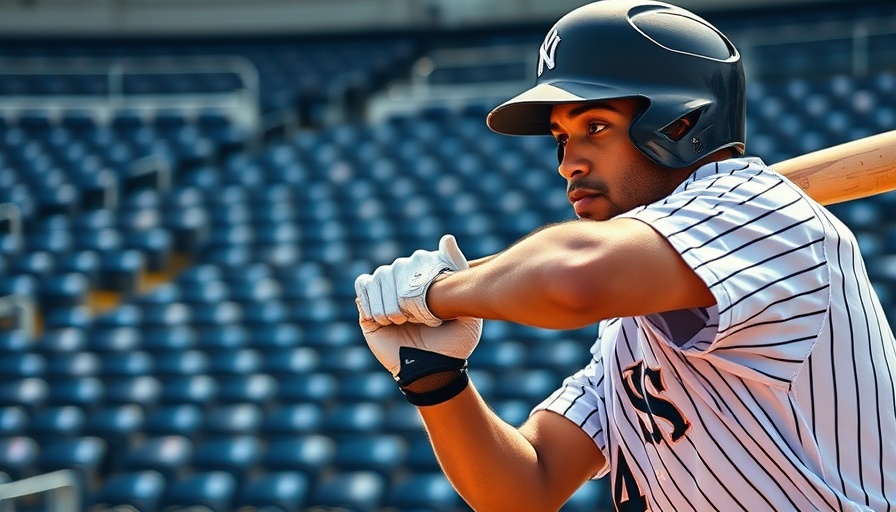 Aaron Judge injury announcement: baseball player during practice in empty stadium.