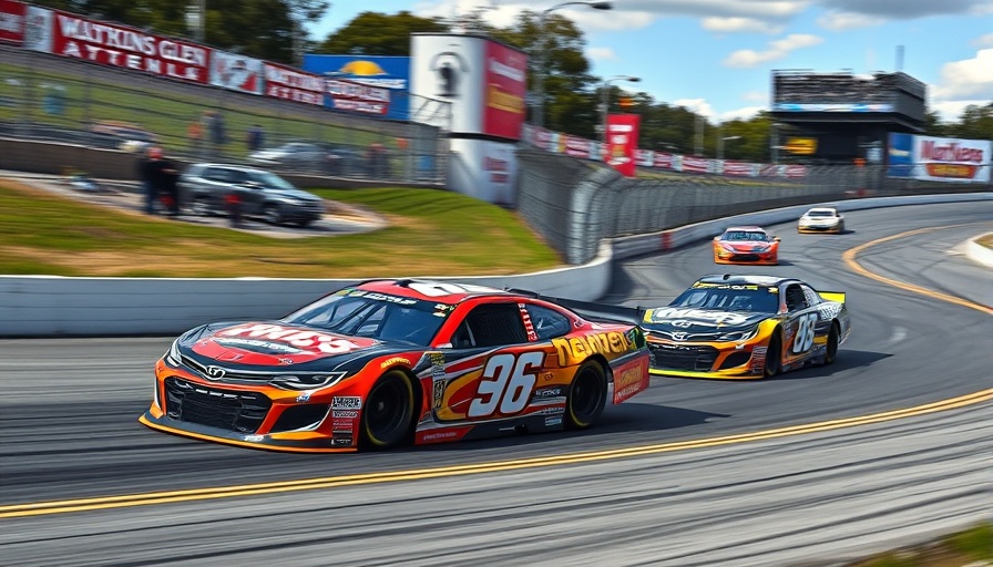 NASCAR Saturday schedule at Watkins Glen International, race cars in action.