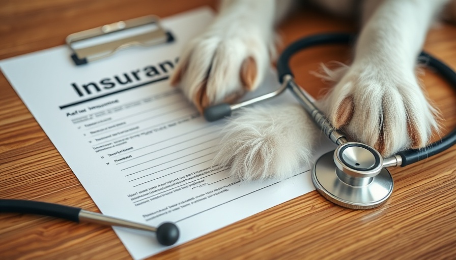 Pet health insurance access form and stethoscope with dog paws.