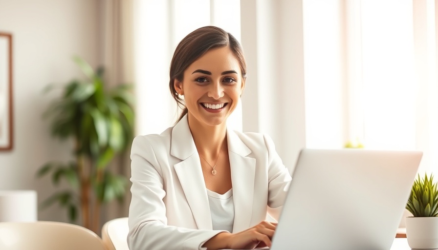 Professional woman practicing work-life balance in a bright home office