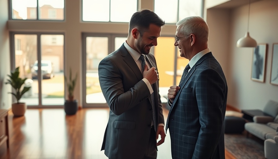 Father helping son with tie in modern home, Parenting in Digital Age