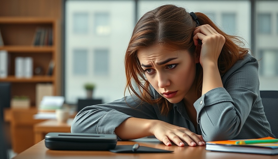 Gen Z worker in an office feeling stressed, highlighting mental health.